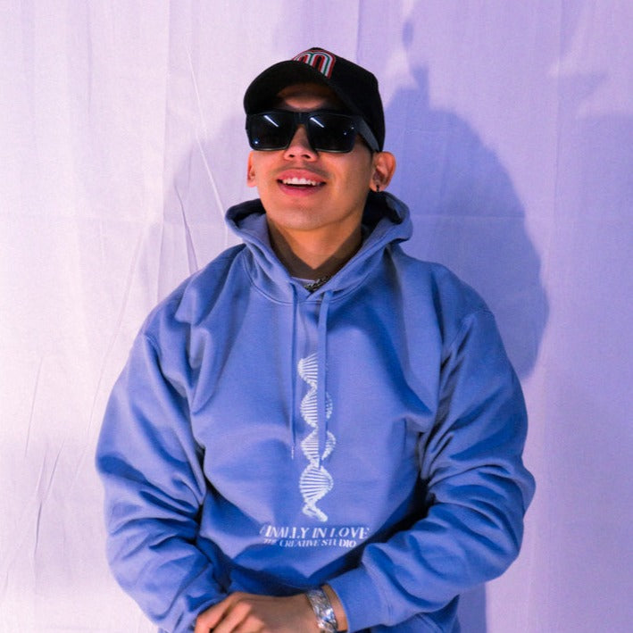D.N.A Stone Blue Fleece Hoodie