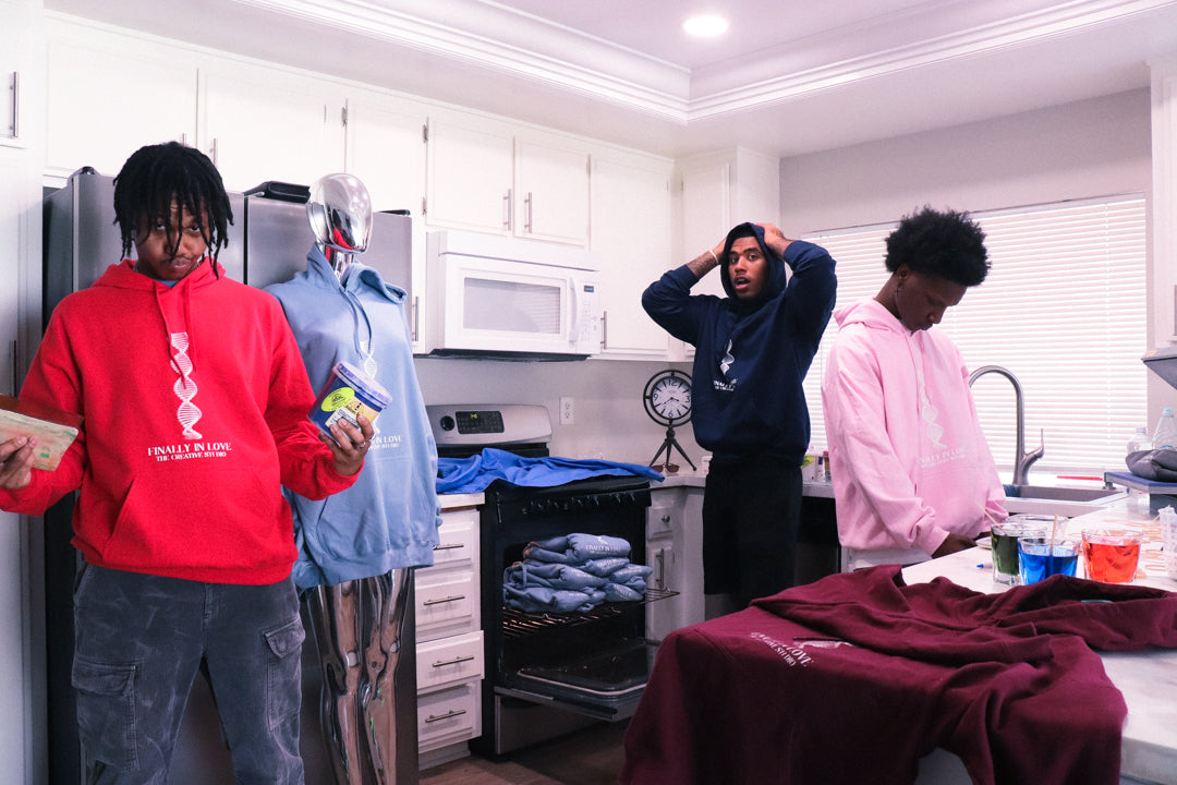 D.N.A  Red Fleece Hoodie